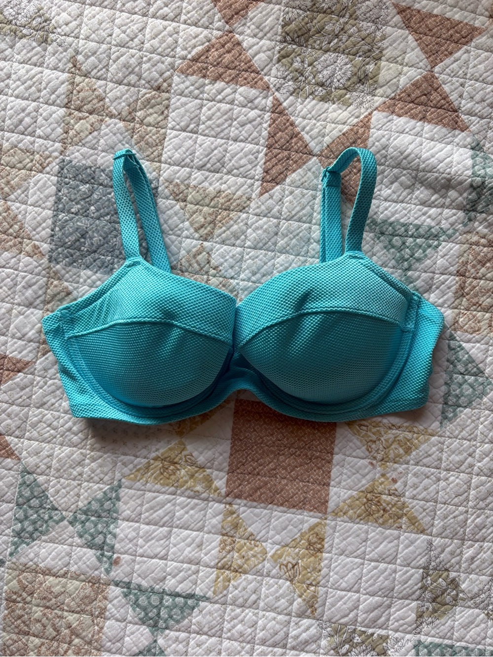 Turquoise Underwire Molded Cup bikini top-Aerie